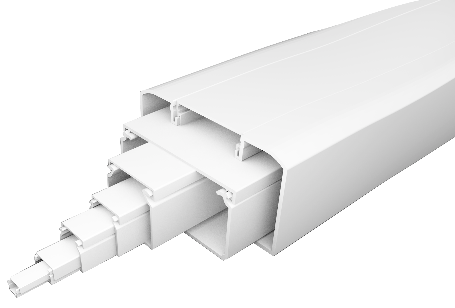 Calhas para fios e soluções de sistema de acessórios